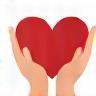 Hands holding a heart icon symbolizing handcrafted care